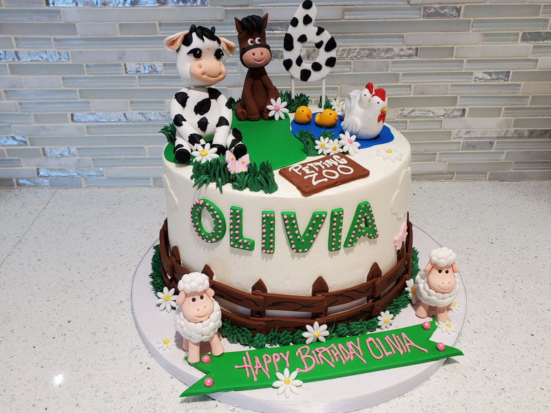 Farm Animals Birthday Cake