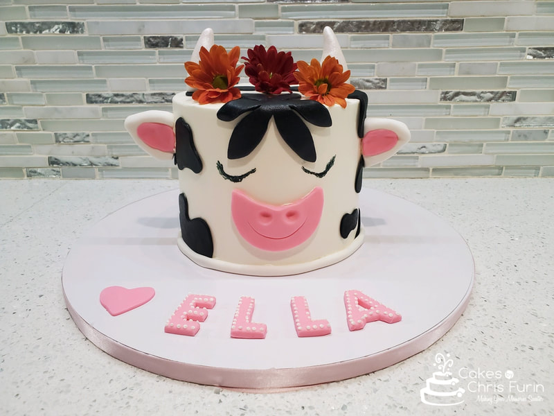 Cow Birthday Cake